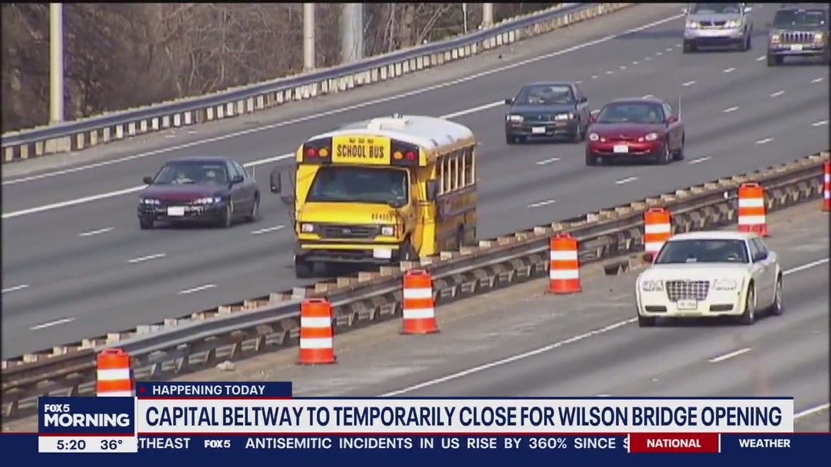 DC beltway closures planned during Woodrow Wilson Bridge maintenance. Here’s what you need to know.